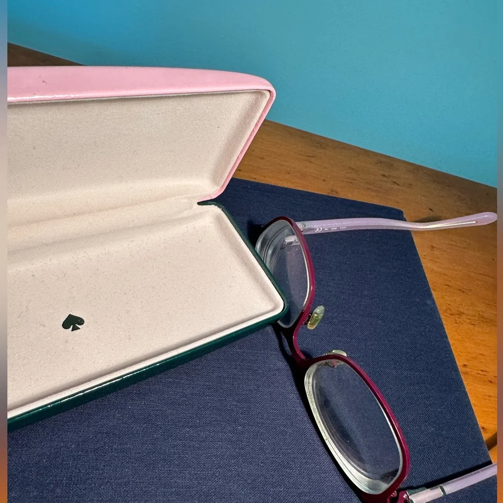 kate spade new york Pink Glitter Mulberry Eyeglasses JAYLA OW74 Size 50-17-135